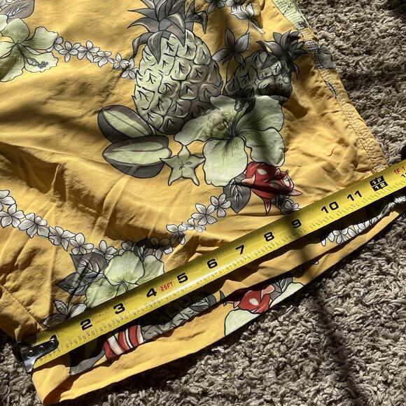 Tommy Bahama Relax Shorts Mens L Orange Green Palm Tropical Swim Trunks Mesh - Picture 5 of 9